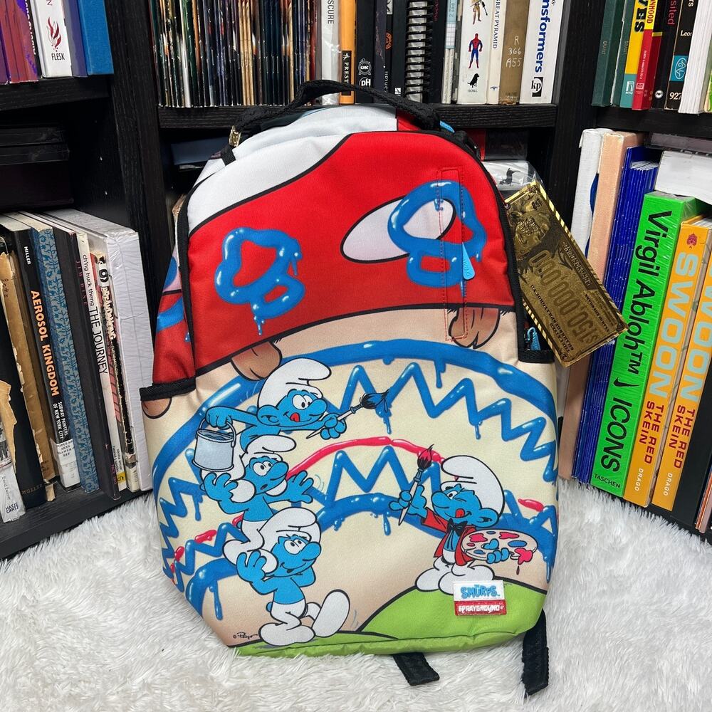 SPRAYGROUND THE SMURFS PAINTING BACKPACK / BOOK BAG